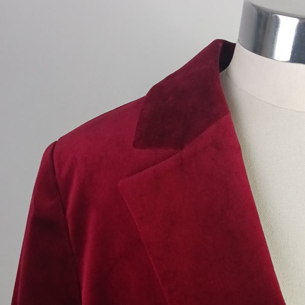 Elie Tahari Nwt Wine Velvet Blazer