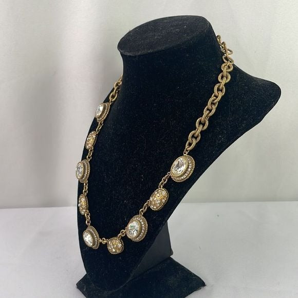 Vintage Elizabeth Cole Cz Circles Necklace