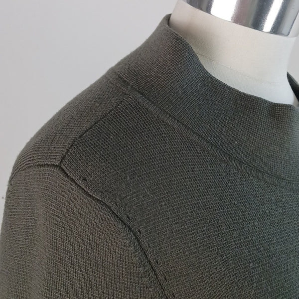 Belford Gray Knit 3/4 W Leather Belt Jacket