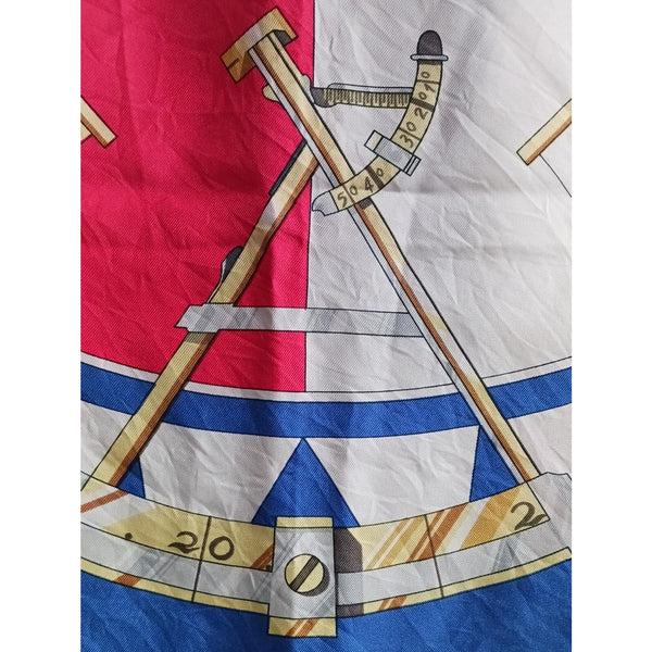 HERMES VINTAGE  SEXTANTS BY L DUBIGEON SCARF