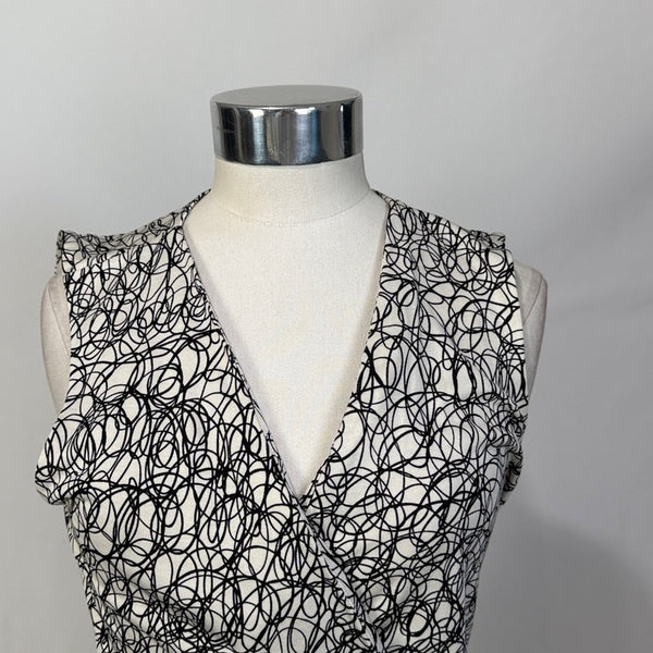 Diane Von Fürstenberg Black Prince Sleeveless Wrapped Dress