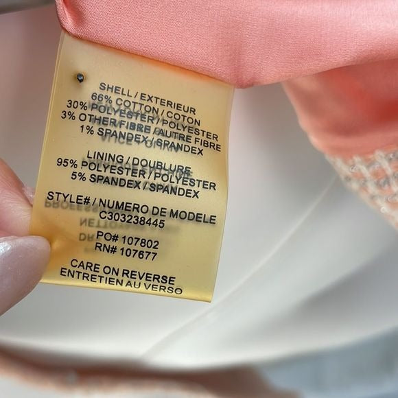 Alice + Olivia Pink Tweed 3/4 Jacket