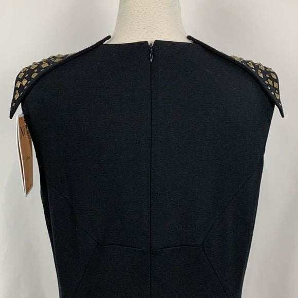 Nue by Shani NWT Black Dress With Studded Shoulders