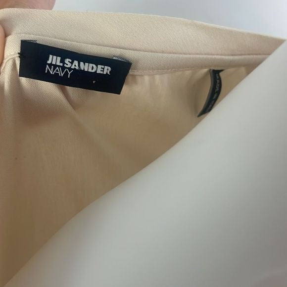 Jill Sander Tan Pleated Bottom Dress