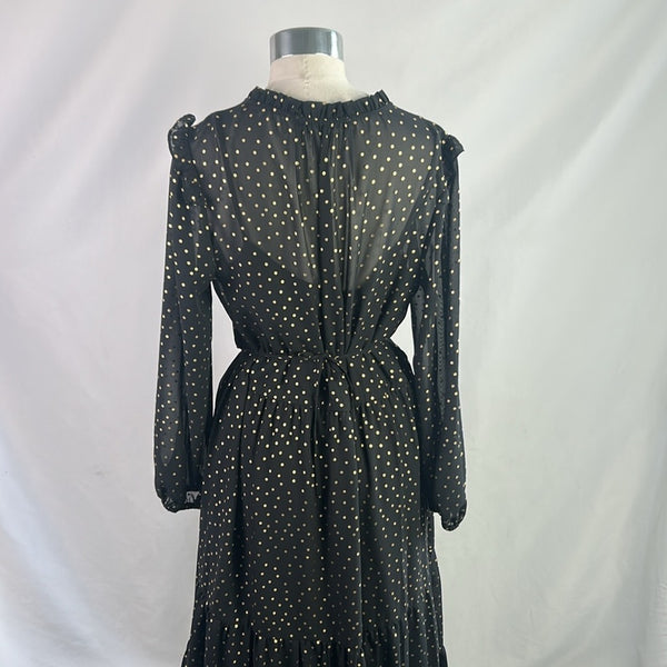 Julia Jordan Blk w Gold Dots Dress