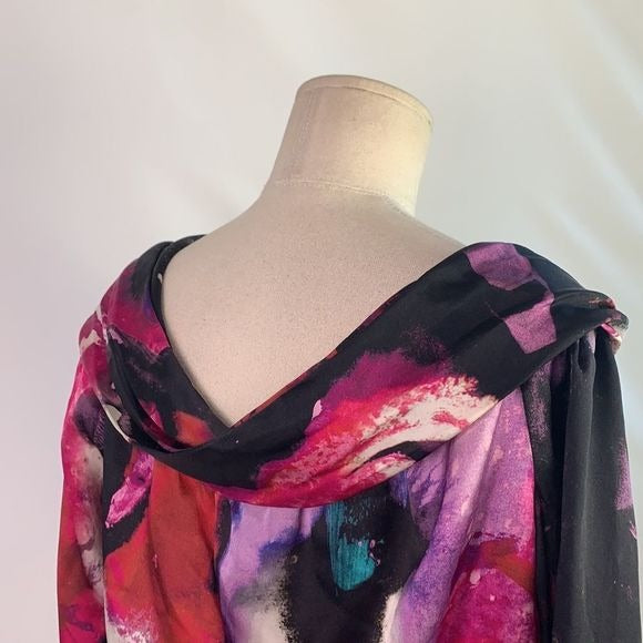 Escada NWT multi print tie front top