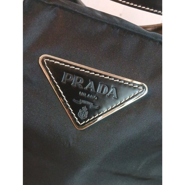 PRADA BLK NYLON NEW LARGE SATCHEL BAG