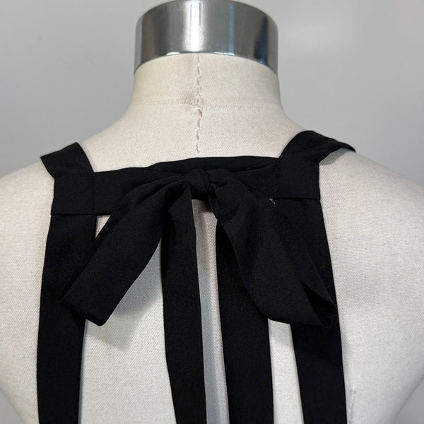 KATE SPADE size 8 black beaded pearl cocktail dress