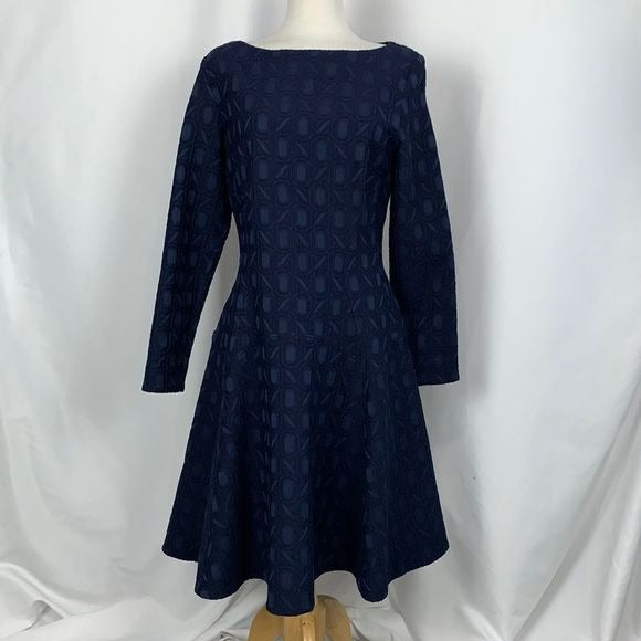 Lela Rose NWT Navy Brocade Dress