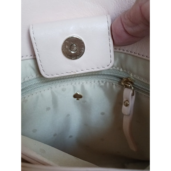 KATE SPADE BLUSH QUILTED CHAIN STRAP BAG.