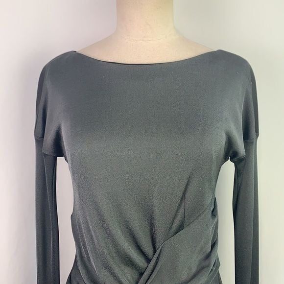 Rag and Bone gray and black pleated waist dress