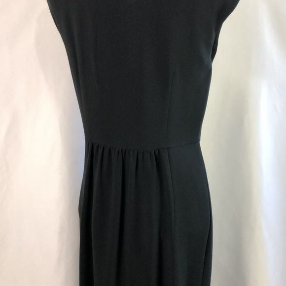 Miu Miu Black Midi With Snap Bow Back Dress