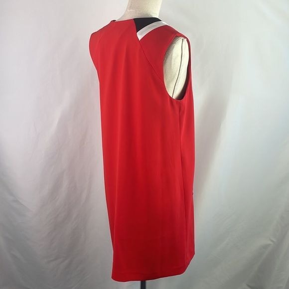 Rag and Bone Red With Black and Cream Stripe Beck Mini Dress