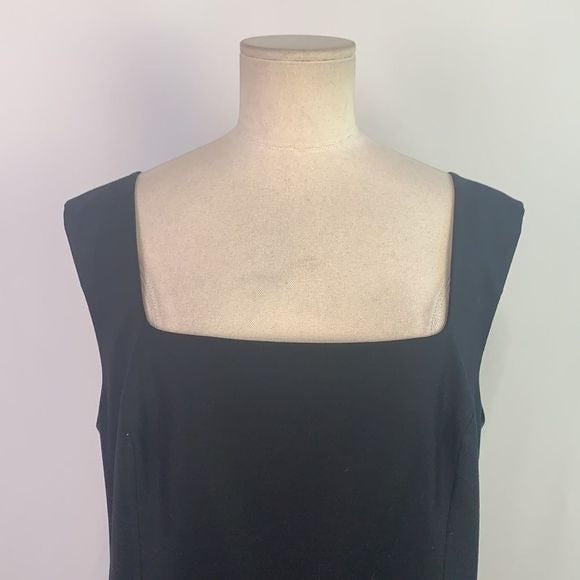 Escada Black Virgin Wool Blend Sheath Dress