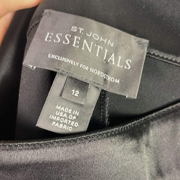 St John Black Wide Leg Slacks