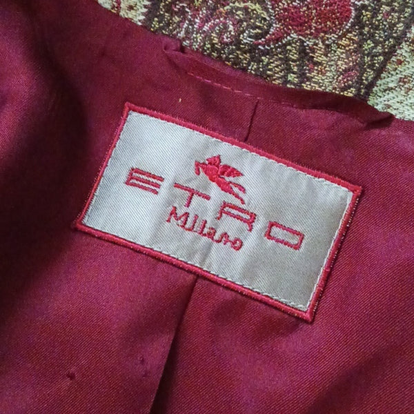 Etro Vintage Paisley Red and Brown Jacket