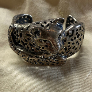 Emilia Castillo Vintage Sterling Jaguar Bracelet Cuff