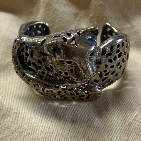Emilia Castillo Vintage Sterling Jaguar Bracelet Cuff
