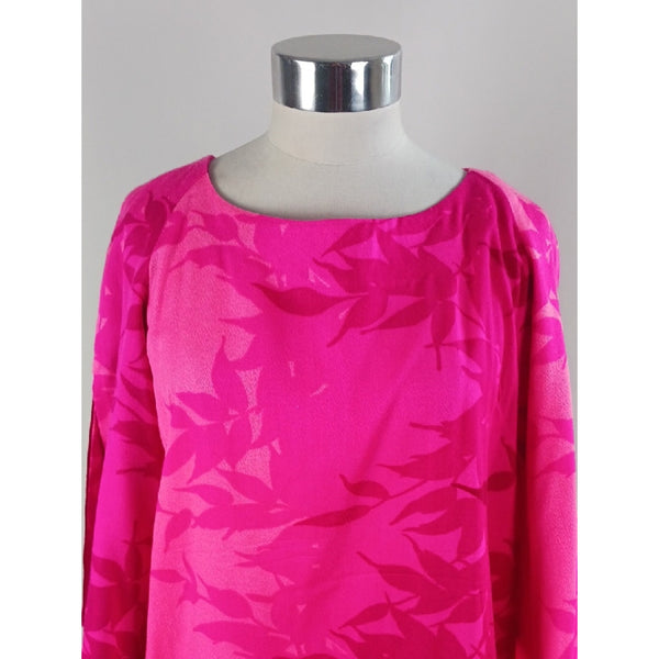 HAWAIIAN VTG PINK FLORAL DRESS.