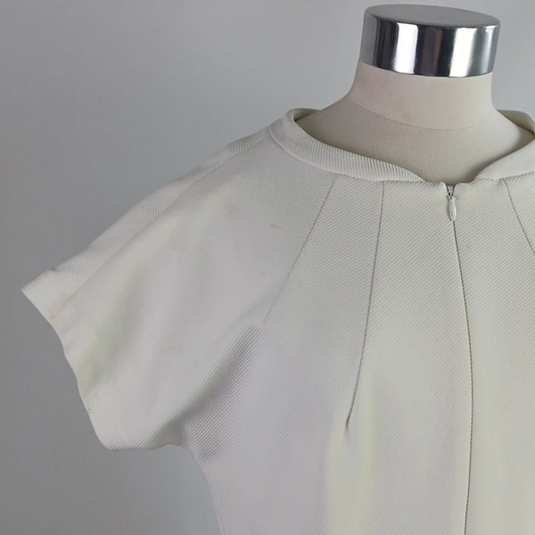 Diane Von Furstenberg Sleeve W Belt Cream Midi Dress.