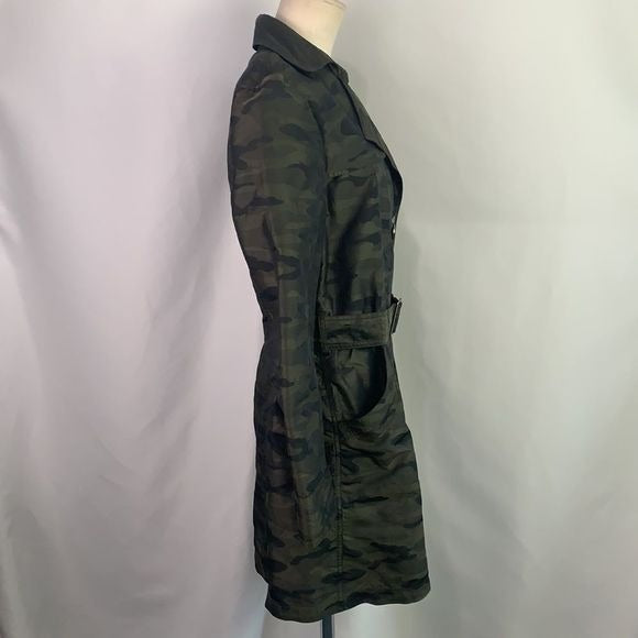 Worth Camo Nylon 3/4 Trench Belt Jacket