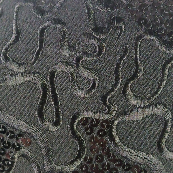 Betsey Johnson Vtg  Embr.Black Sequin 3/4 Jacket.