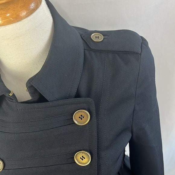 Burberry Black Double Breasted with Belt Jacket