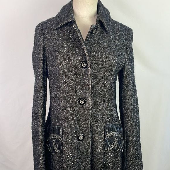 Hugo Boss Grey Shimmer With Beaded Pockets Jacket