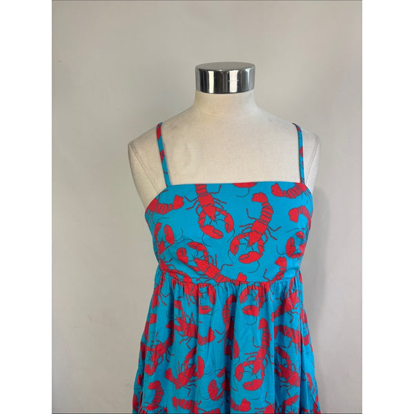 J CREW BLUE RED LOBSTER SUN DRESS