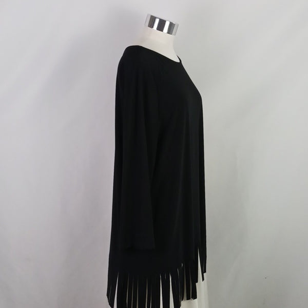 Antthony NWT Black Fringe Top/Skirt Set