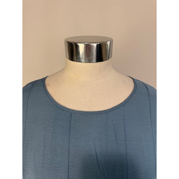 SEE BY CHLOE BLUE TIE WAIST LAYERED TOP