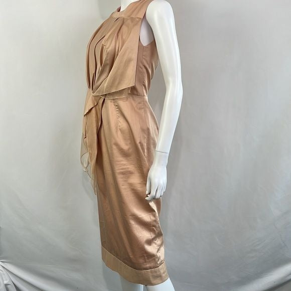 Margareth & Moi Pink Pleated with Chiffon Dress