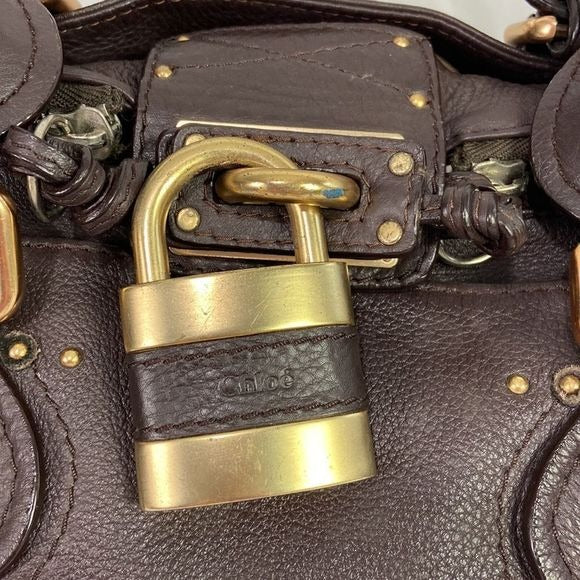 Chloe 2007 Chloe Paddington Brown Leather w/ Lock and Key Bag