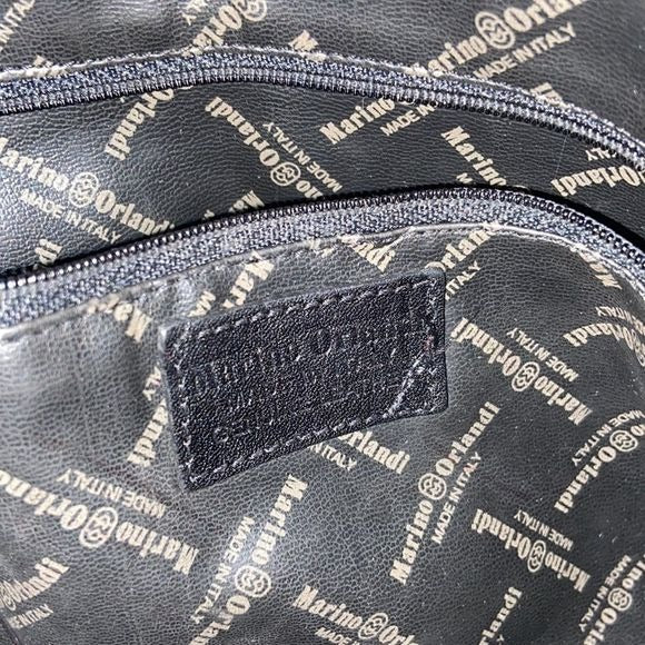 Marino Orlandi Black Leather w/ Red Trim Bag