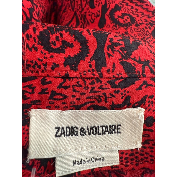 ZADIG AND VOLTAIRE RED PRINT TUNIC