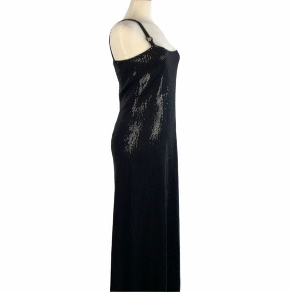 St Johns Black Sequin Evening Gown