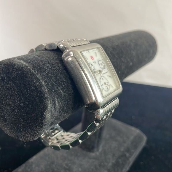 Michele Silber Square Face Watch