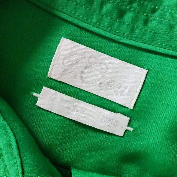 J. Crew Green Satin Blouse/ Skirt Set