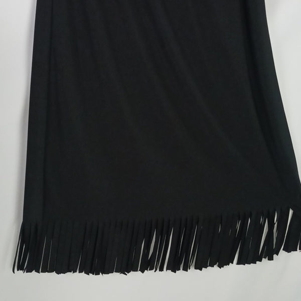 Antthony NWT Black Fringe Top/Skirt Set