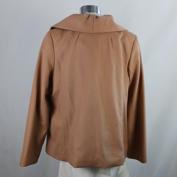 Milly Tan Ruffle Trim Jacket NWT