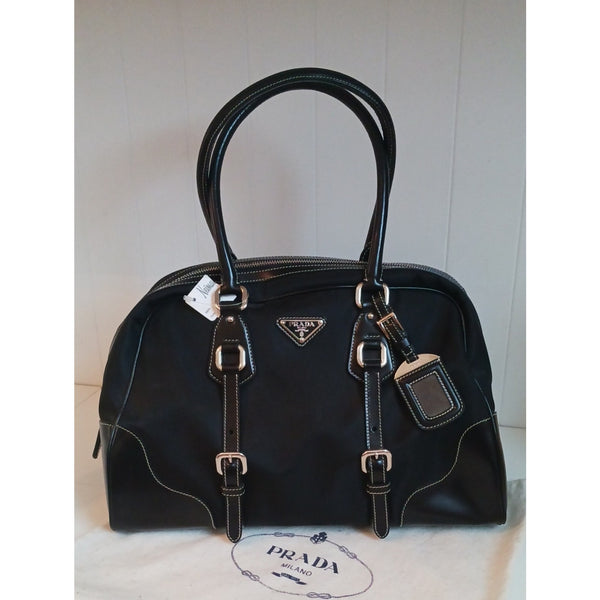 PRADA NEW NYLON Leather /Lock Bag