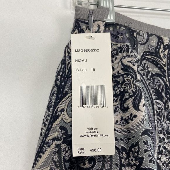 Lafayette 148 NWT Gray Print Skirt