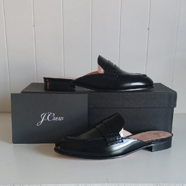 J. Crew Blk Loafers Clogs NIB.