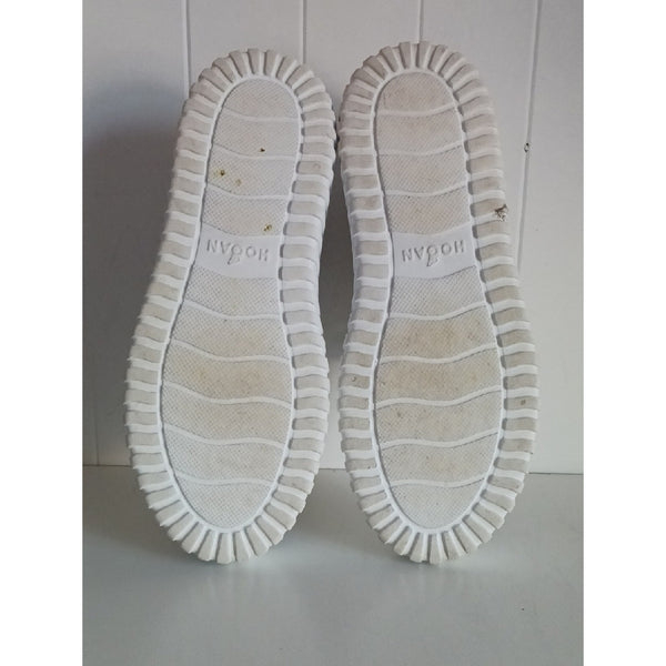 HOGAN White H Stripe Sneakers.