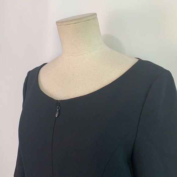 Escada black zip front with belt dress