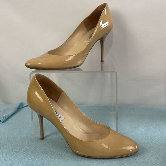 Jimmy Cho Tan Patent Pump Shoes