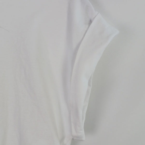 A.L.C. Classic White Cap Sleeve Cut Out Front T-Shirt