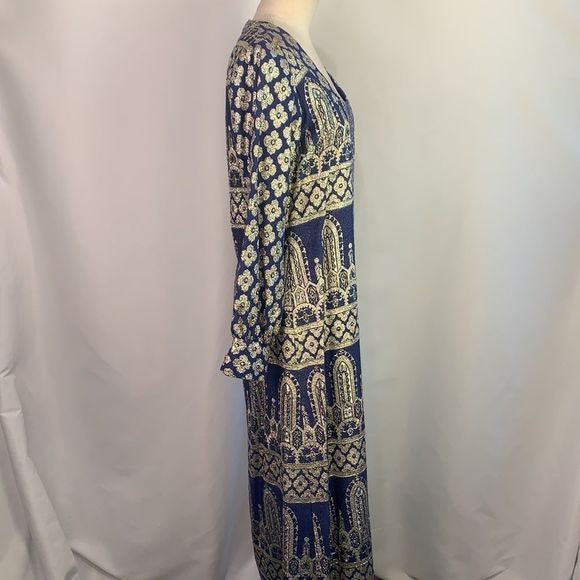 Bob Cunningham 70’s VTG blue silver gown