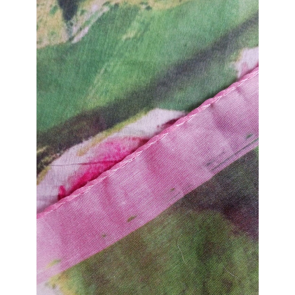 ESCADA PINK FLORAL PRINT COTTON SCARF