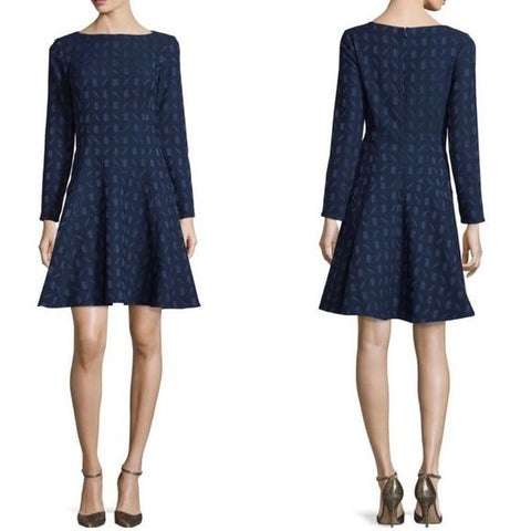 Lela Rose NWT Navy Brocade Dress
